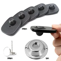100pcs Anti-Theft Retail EAS 8.2MHz Security Hard Tag RF Square Retail Security Tags for Garment Supermarket with Pins Unlock