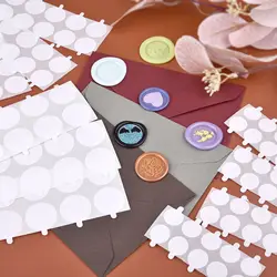 50Pcs Wax Seal Double-Sided Adhesive Stickers Round Discs Stamp Tape DIY Envelope Cards Label Gifts Decor Wax Sealing Sticker