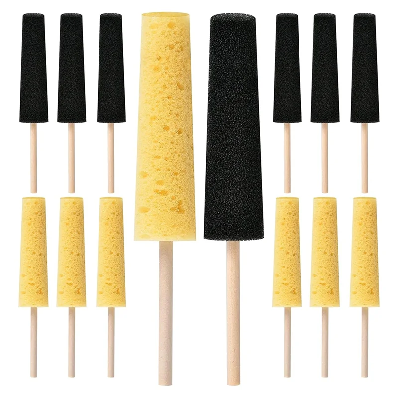 -A89Z 12 قطعة إسفنجة للطين، أدوات تشذيب الفخار عصا الرمي والتركيب والنحت لتشكيل الفنان