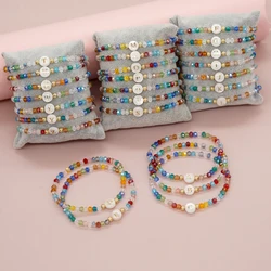 Go2Boho Crystal Shell Letter A-Z Bracelets for Women Boho Summer Beach Lucky Fashion Trend Jewelry Accessories Surprise Gifts