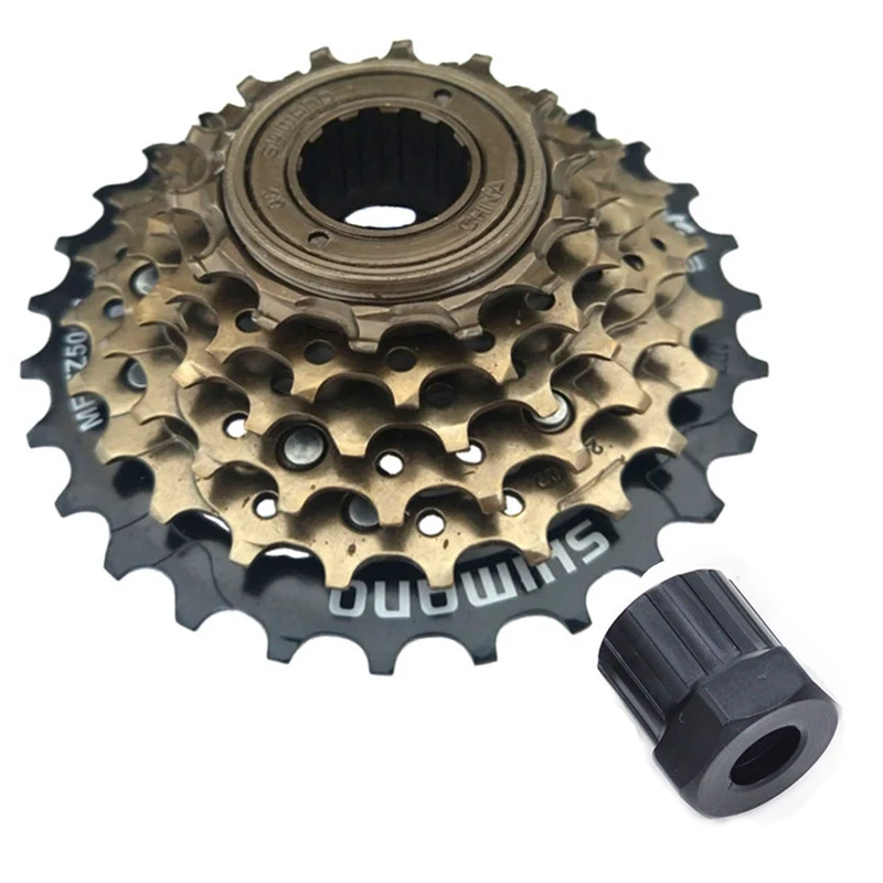 Shimano MF-TZ500 6 Speed Freewheel 14-28T for MTB Road Cycling Bike Flywheel TZ500-6 Hollow Type Updated of TZ20