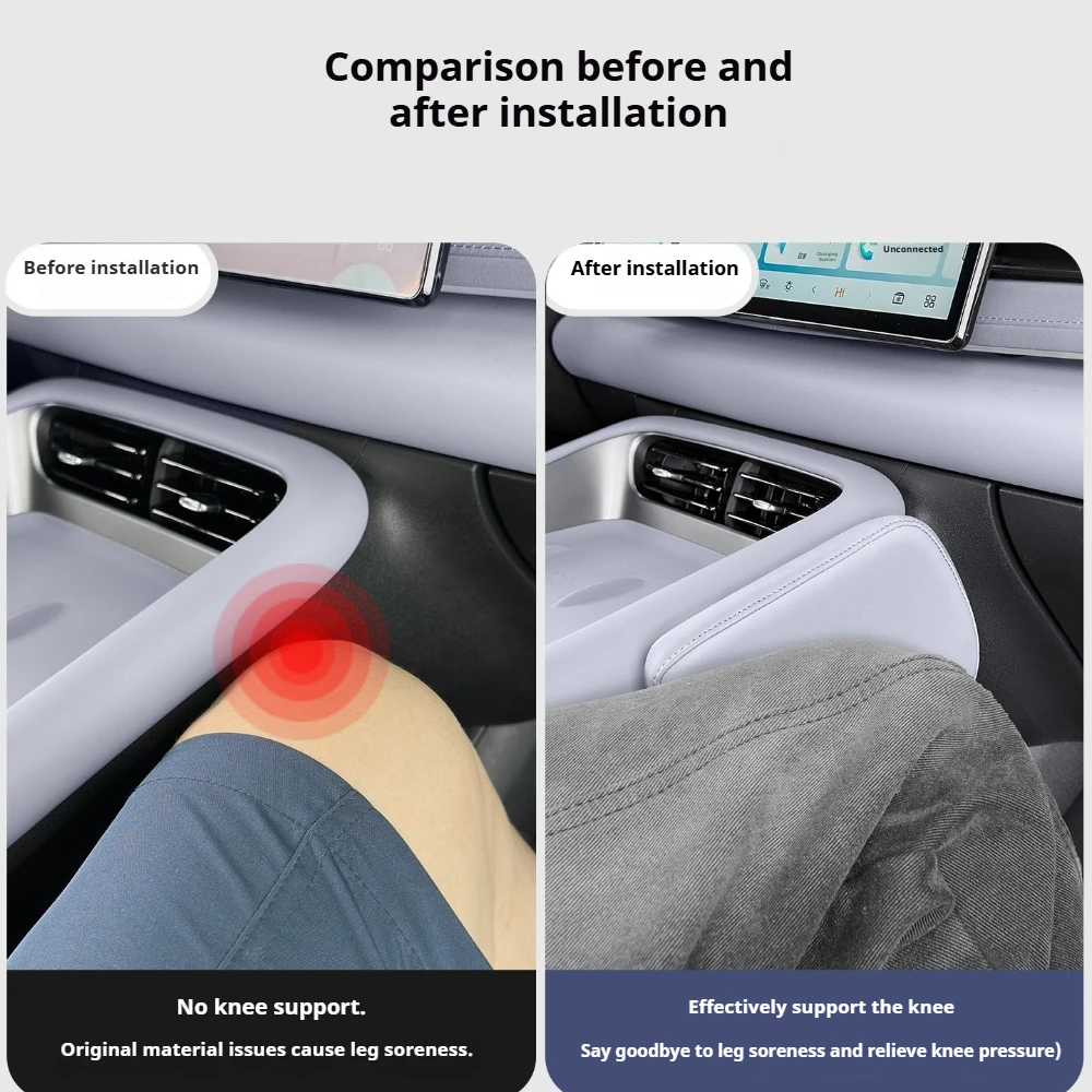 For BYD Sealion 06 DM-i/EV Driver & Passenger Leg Support Pad, Center Console Knee Cushion Interior Accessories