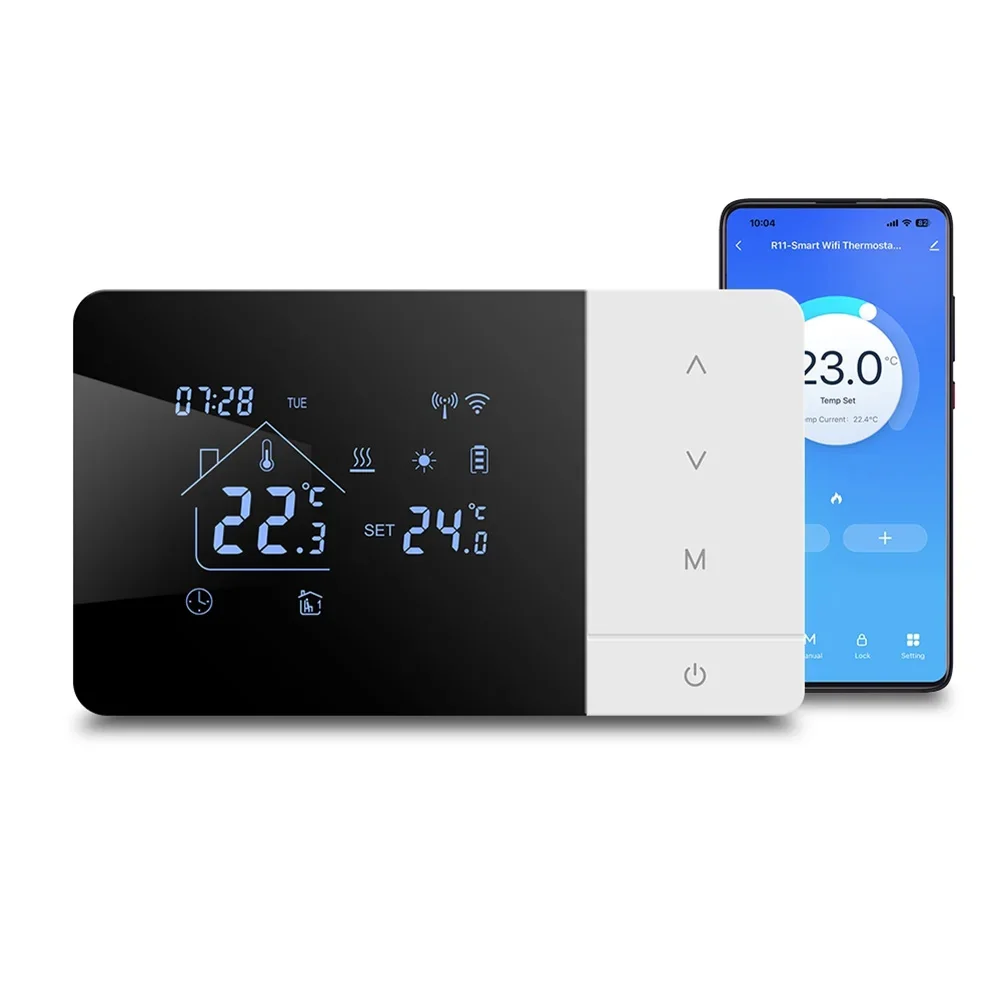 

Wifi Smart Thermostat For Tuya Battery Operated Heating Cooling Thermostat with Temperature Calibration Feature