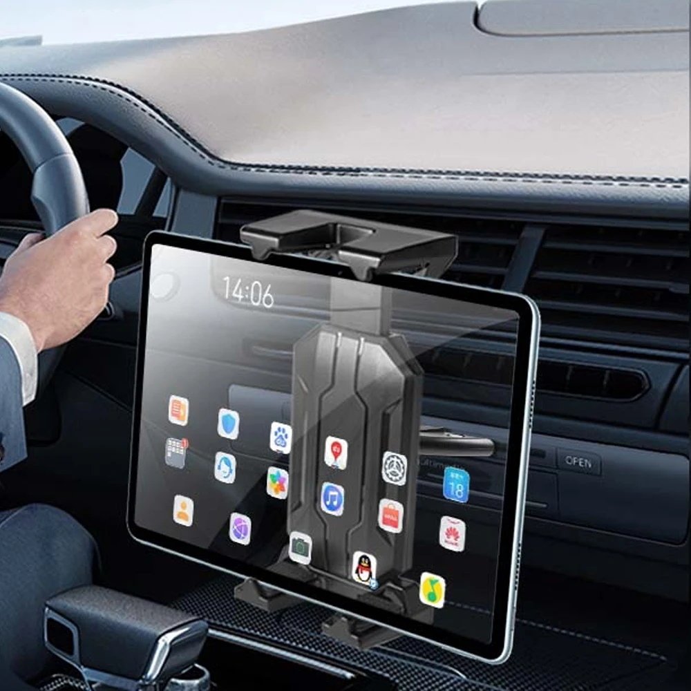 Uniwersalny samochodowy stojak na tablet Uchwyt na telefon Automatyczny uchwyt na płytę CD do iPada Pro Air Mini Iphone Samsung Xiaomi 4-14 cali Pad GPS