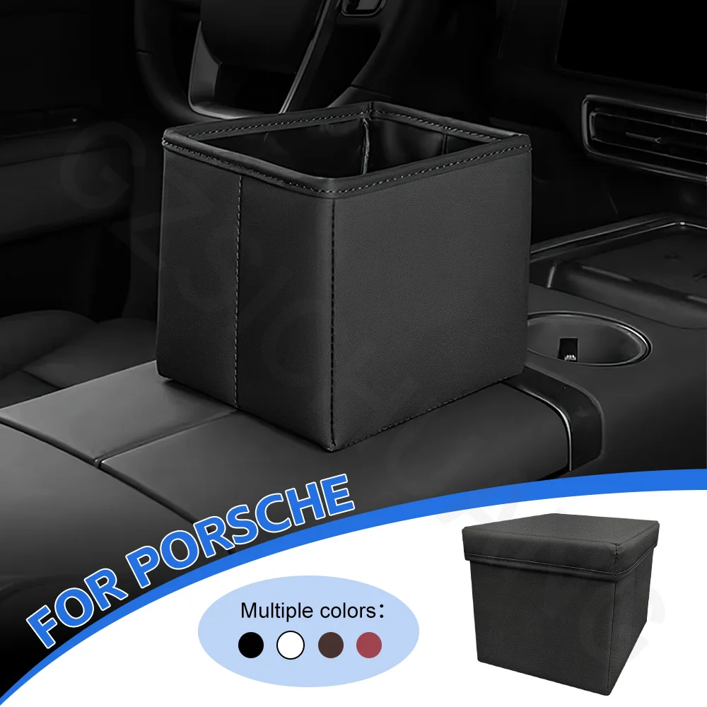 

Car Trash Can For Porsche Panamera 970 971 911 918 987 997 992 GT3 Multi Functional Car Storage Garbage Bin Interior Accessories