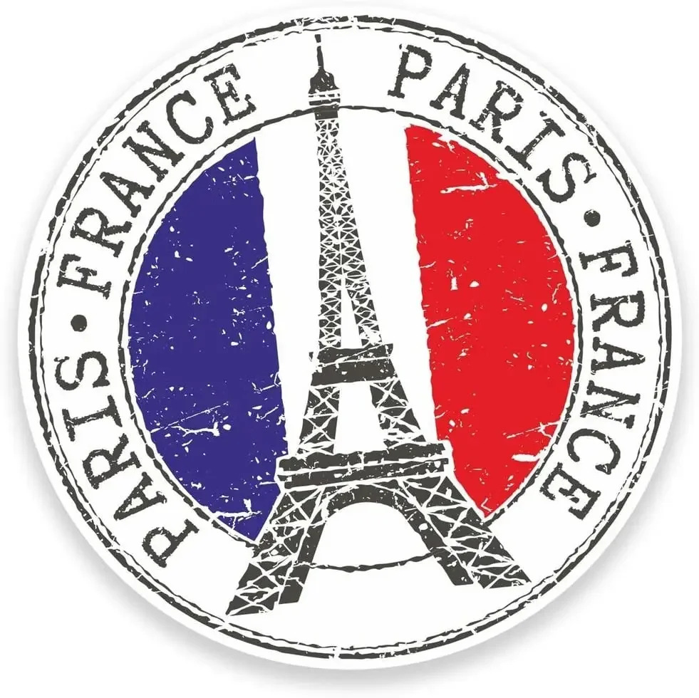 Creative France Flag Map Stickers French Republic Decal Paris Eiffel Tower France Vinyl Decal Travel Funny Sign Car Accessories