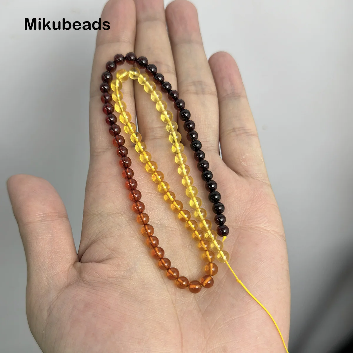 Wholesale Natural 4mm Baltic Sea Amber Smooth Round Loose Beads For Making Jewelry DIY Necklace Bracelet Accessories