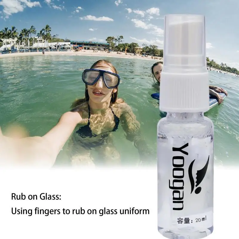 portable Anti-fogging Agent Solid Add Water Liquid Antifogging Agent Spray For Swimming Goggles Diving Masks White Bottle