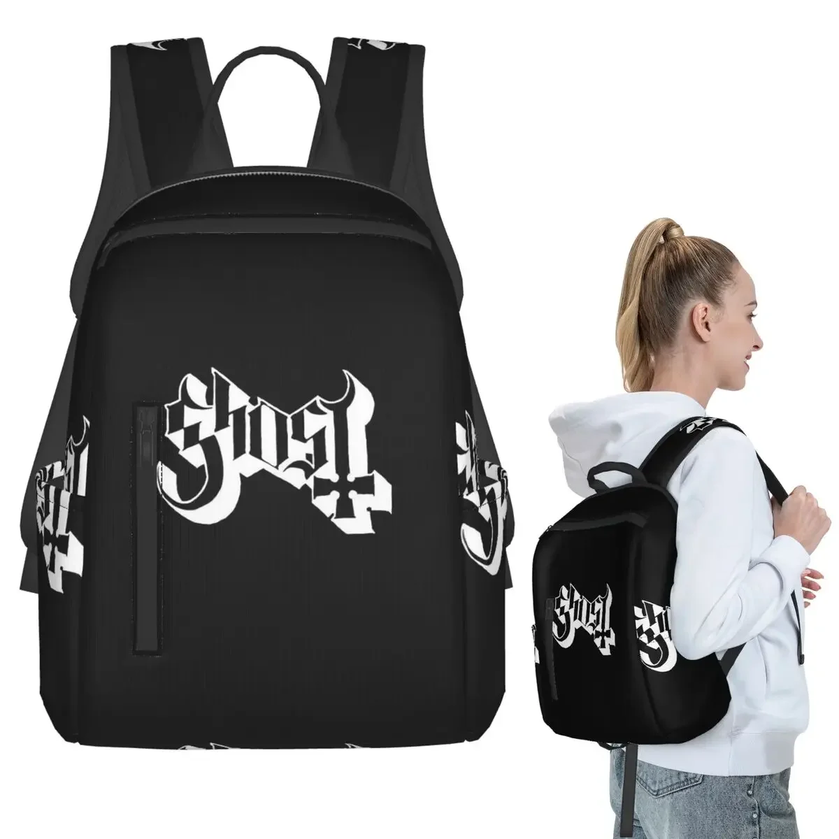 Ghost B.C. Band Backpack Student BookBag Kids School Bag Computer Shoulder Bags Men Women