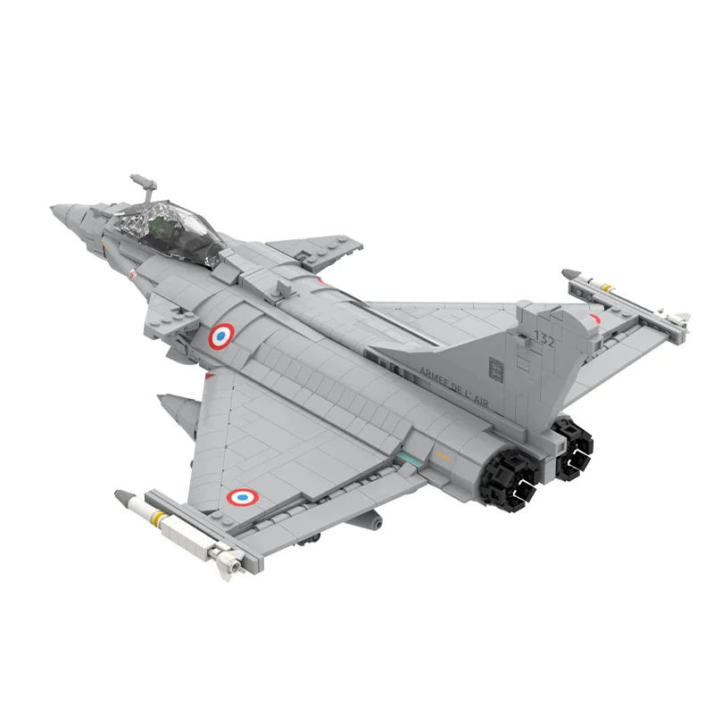 Classic Battle Aircraft Bricks Model Military RAFALE C Fighters Airplane Weapon MOC Building Blocks Assembly Toys Gifts For Kids