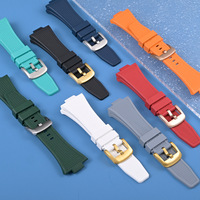 12mm FKM Fluoro Rubber Strap for Tissot PRX T137.407/T137.410 Super Player 40mm Men Quick Release Convex End Watch Band Bracelet