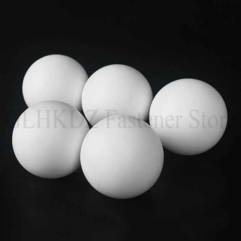 Bolas de PTFE sólidas blancas de 1-3 piezas, 3-63mm, F4 bola de plástico, Bola de bomba de diafragma, Bola de sellado aislada resistente a la corrosión