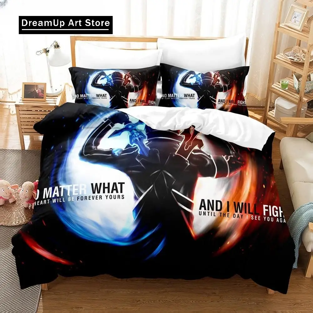 Anime Sword Art Online Bedding Sets Home Textile Pillow Case 3D Bed Linen Duvet Covers Kids Gift Bed Set Home Textiles Bedding