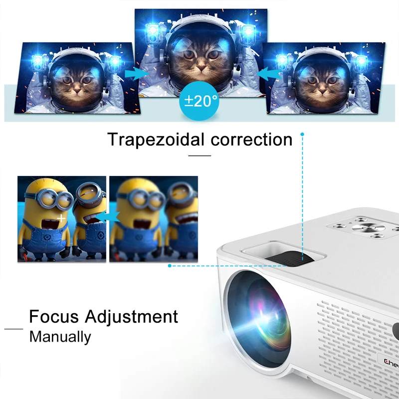 Upgraded C9 Mini Portable Projection Interactive Video Beamer Screen Mirroring HD Video LED Projector