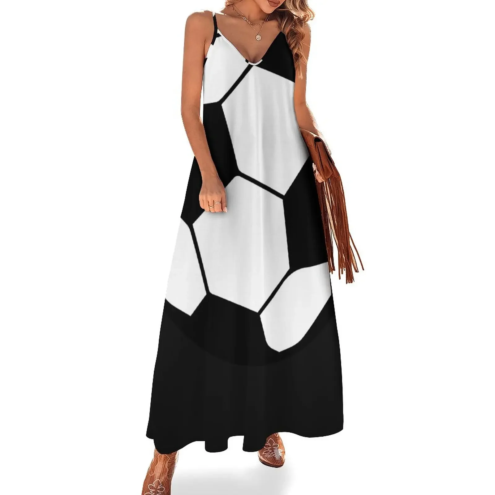 

SOCCER BALL, BALL FOOTBALL Sleeveless Dress Dress vintage loose women's dress long women summer