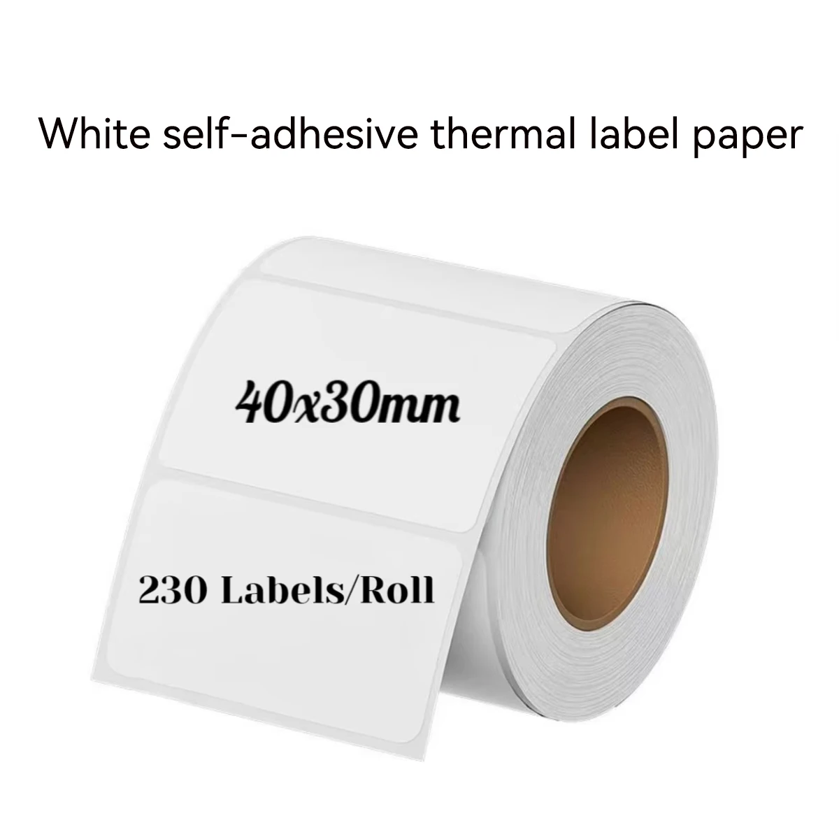 40x30mm White Thermal Label Paper 230pcs/Roll Self-Adhesive Stickers, Waterproof Oil-Proof Tear-Resistant Blank Labels for Small