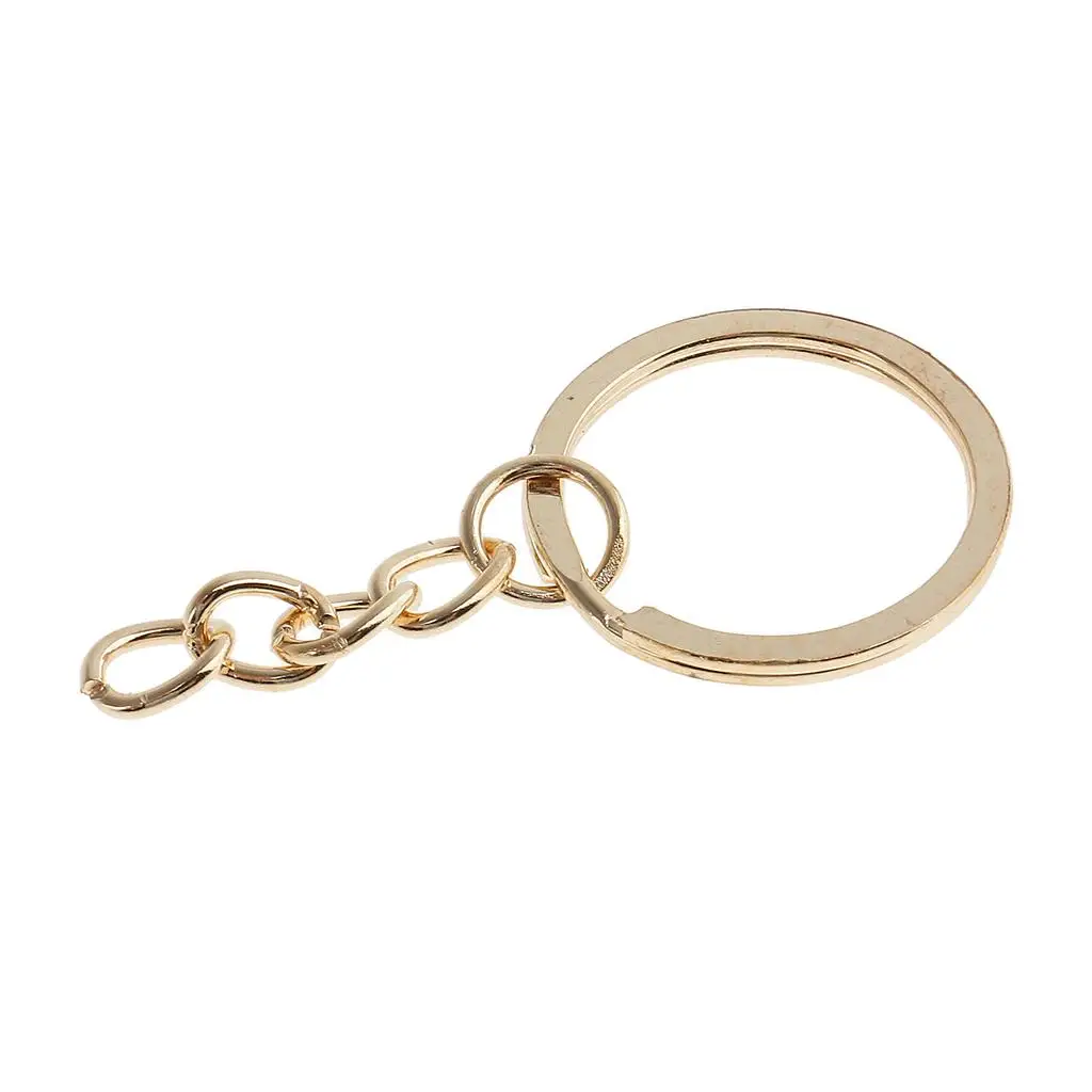 50 Pieces Alloy Key Ring Blank Keychains Split Ring Tone Findings 4 Link 20mm