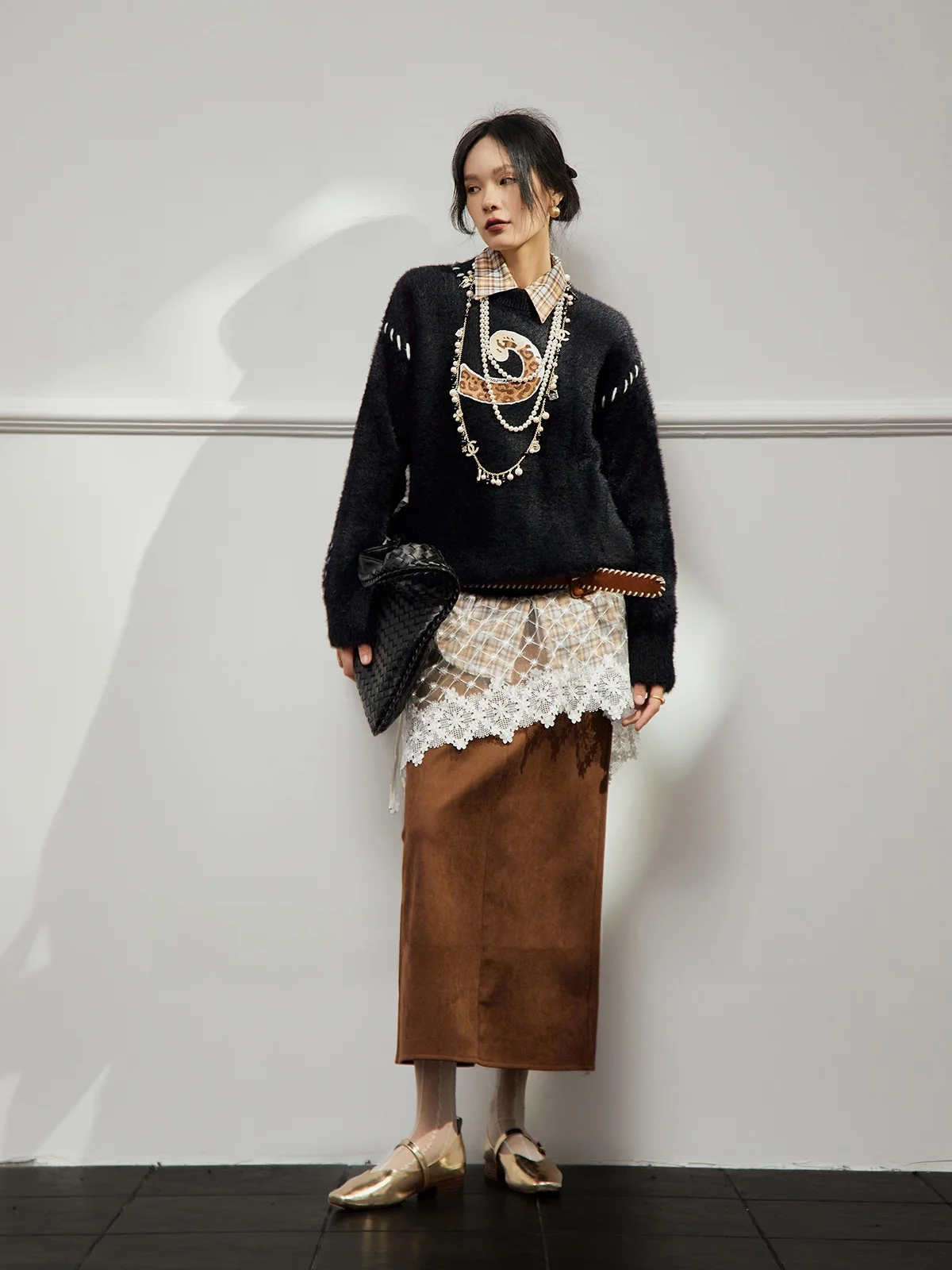 

Женский свитер-кардиган U×LAB: Новинка осени, свободный крой, модный дизайн, утепленный, для женщин среднего возраста, удлиненный.