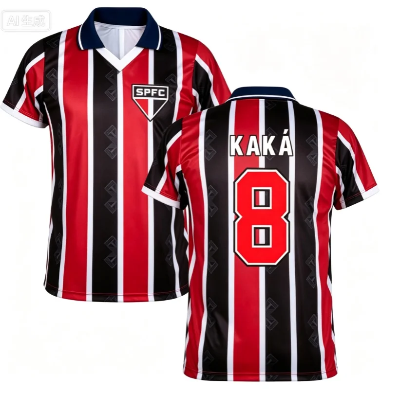 2026 New São Paulo 3D Print Football Jersey Men Summer Sports Outdoors Polo T-shirt Quick Drying Streetwear FamilyMatching