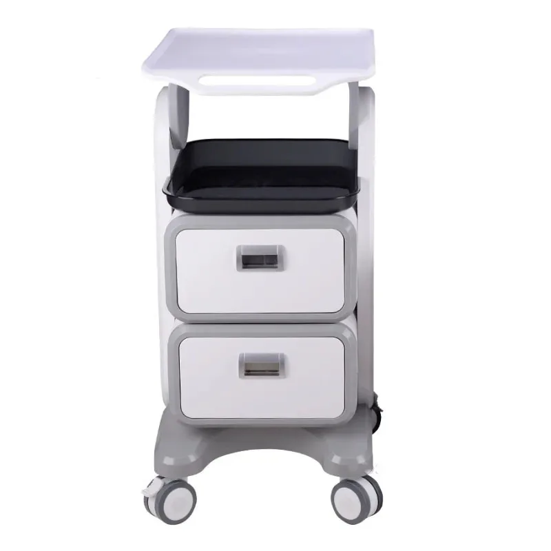 Modern Mobile salon Trolleys Hospital Medical Dental Tool Cart with Two or One Drawer Dental Plastic Storage Tool Trolley Cart Z