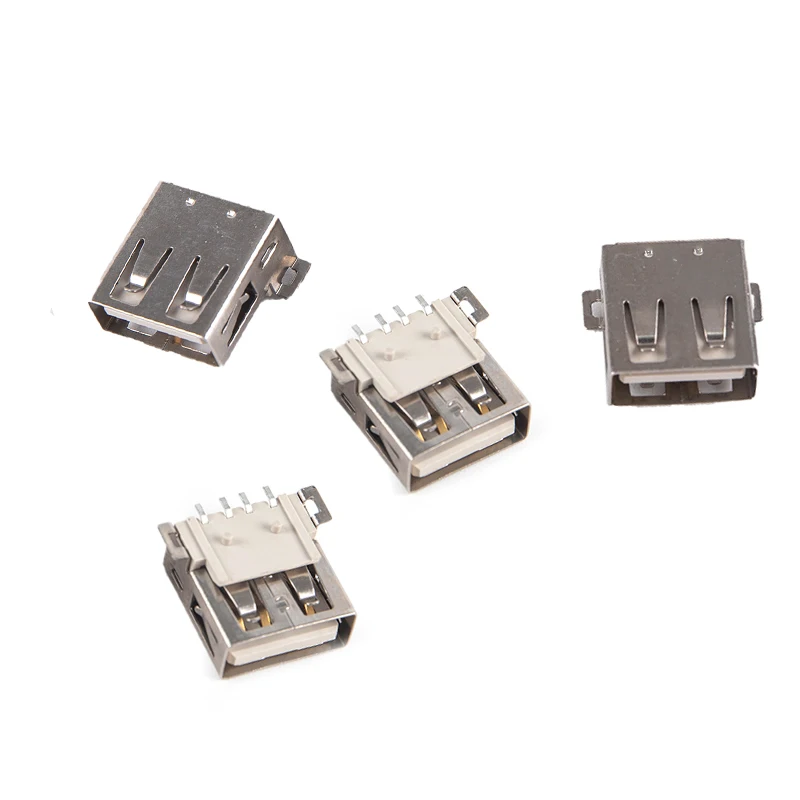 10PCS USB Type A Standard Port Female Solder Jacks Connector PCB Socket USB-A type SMT 4Pin