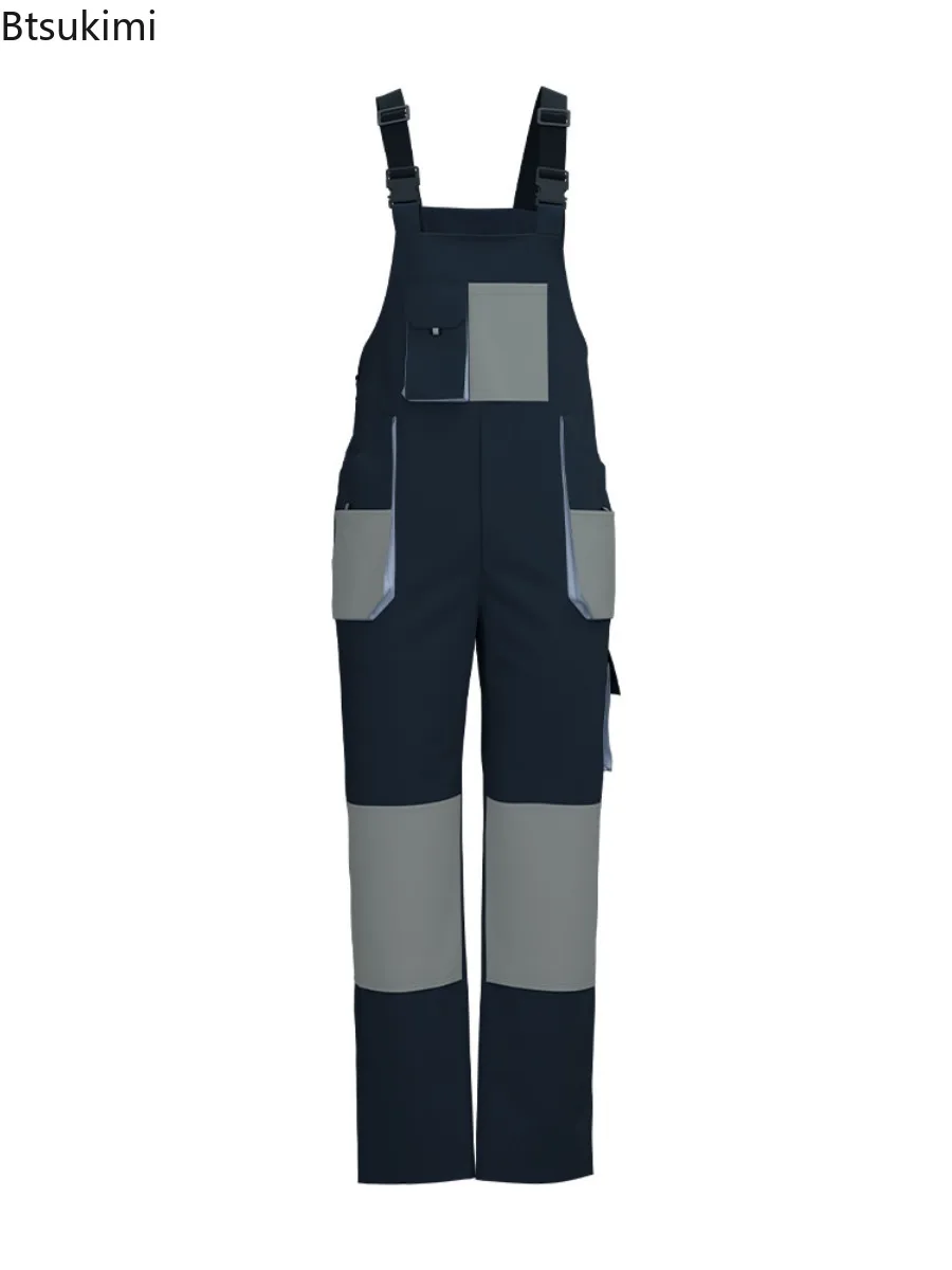 Work Trousers Overalls Wear Resistant Race Car Repairman Jumpsuit Mechanics Working Coveralls Multi Pockets Work Dungarees 5XL