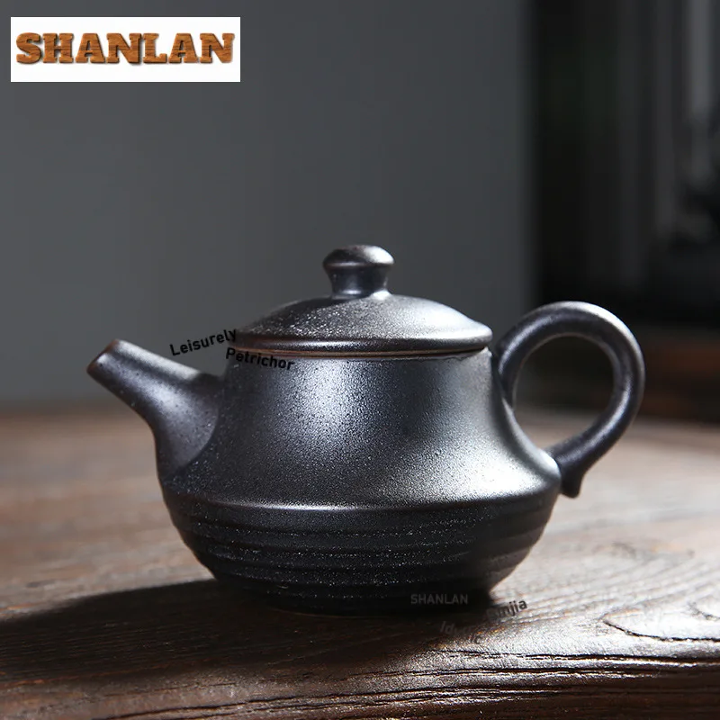 180 مللي إبريق الشاي الفخار الأسود الياباني خمر الشاي Infuser وعاء صنع الشاي غلاية مع فلتر شاي بوير حفل لوازم الديكور #1