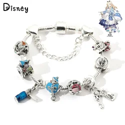 Disney Alice in Wonderland Bracelet Luxury Silver Plated Fashion Bracelet Charms Jewelry Accessory For Women Jewelry Gifts