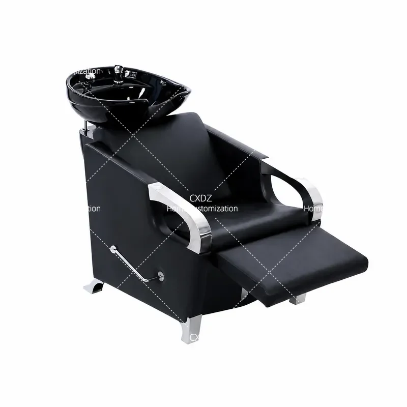 New Semi Reclining Shampoo Bed for Barber Shop Hair Salon Special Massage Spa Flush Bed Factory Direct Cross Border Exclusive