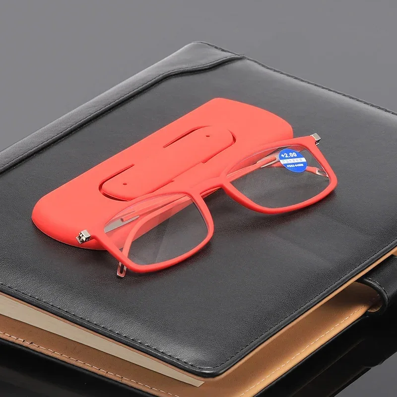 

Anti-Blu-ray Reading Glasses Ultra-thin Paper Mobile Phone Holder Prescription Glasses Portable HD Eyeglass Lenses
