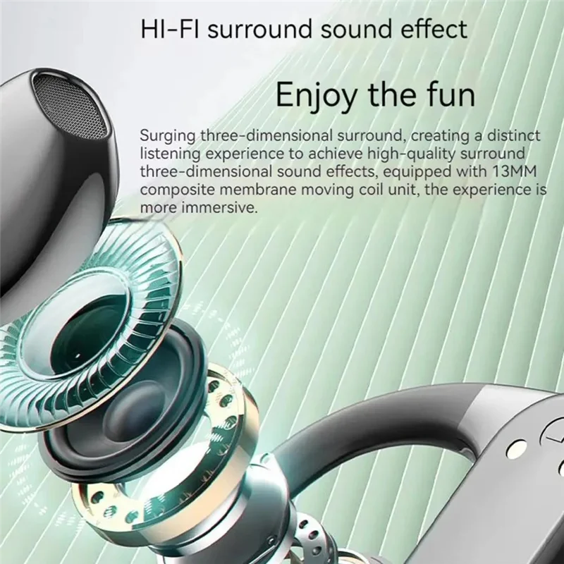 

-FDDT Wireless Bluetooth Headset With Mic Stereo Earphones Sports Headphone In-Ear Headset