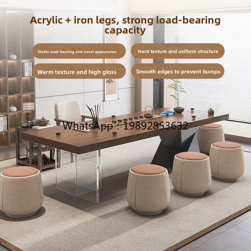 

DF Tea Table Set New Chinese Zen Style Home Tea Table and Chair Combination Office