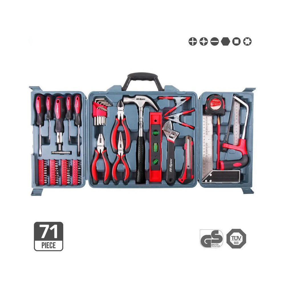 

71pcs Household Tool Set Home Wrench, Pliers, Screwdriver, Hammer, Multi-functional Hardware Set, Socket