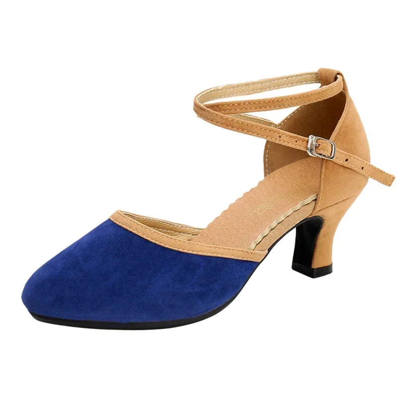 

Элегантные блестящие туфли для бальных танцев с закрытым носком для женщин, танго, латинская сальса, танцевальная обувь для женщин, Zapatillas De Ballet