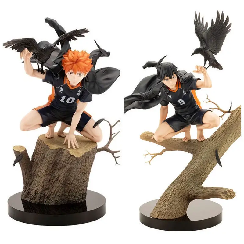 Haikyuu Gk 20 cm Hinata Shoyo Tobio Kageyama Crow Stumpf Statue Modell Coole Desktop Dekoration Figur Sammler Anime Fanatic