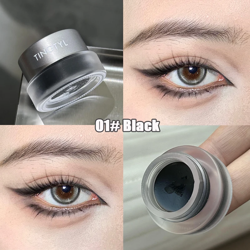 빠른 건조 눈썹 포마드 아이 라이너 페이스트 방수 및 땀 방지 브러쉬 레드 블랙 라이트 브라운 브로우 드로잉 비 파괴