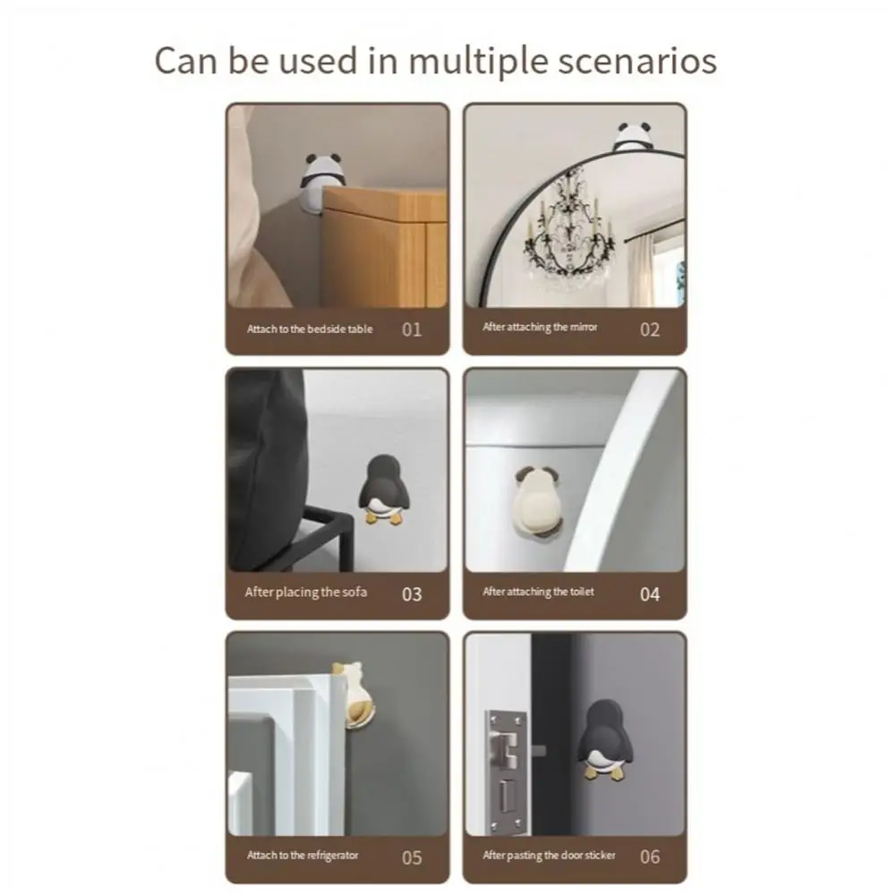 

Самоклеящаяся защита стены, наклейка на дверной бампер, самоклеящаяся дверная пробка на тему животных, набор настенных протекторов 1/2/4 для дома