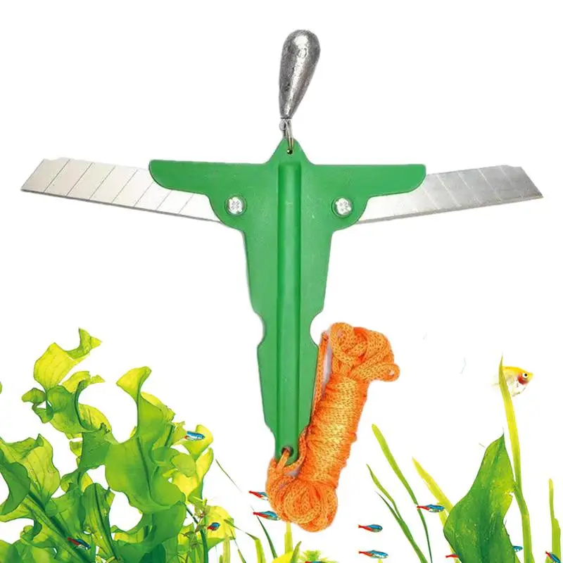 Foldable Water Grass Cutter Aquatic Plants Cutter Grasses Sharp Knife Fishing Accessories Tackle Supplies