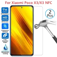 tempered glass screen protector for xiaomi poco x3 nfc case cover on ksiomi xiomi pocox3 x 3 3x x3nfc protective phone coque bag