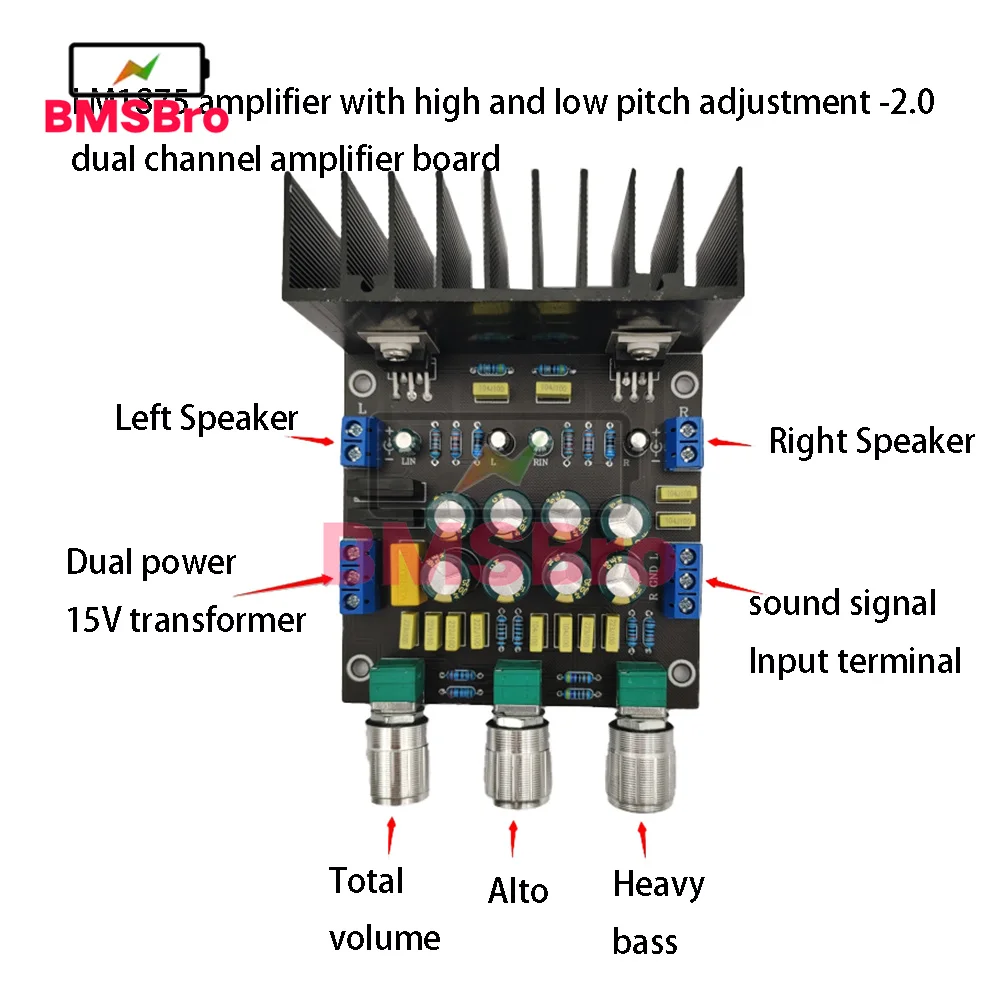 LM1875 scheda amplificatore di potenza Audio 2*20W Stereo 2.0 classe AB Home Theater Hifi 15-50W AMP
