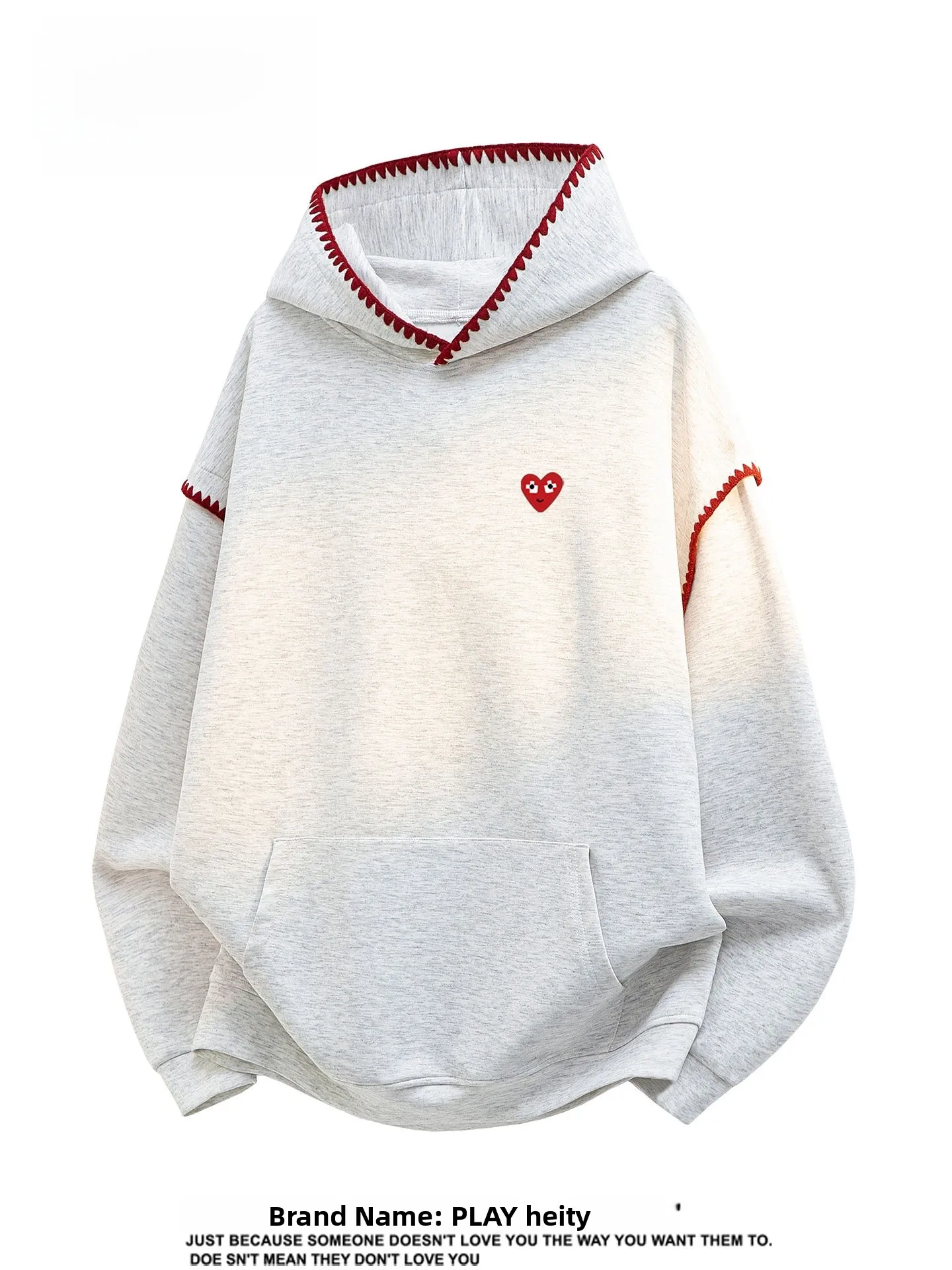 

Повседневная толстовка с вышивкой для пар, большие размеры, свободный крой, для отдыха, из полиэстера и спандекса, весна-осень-зима