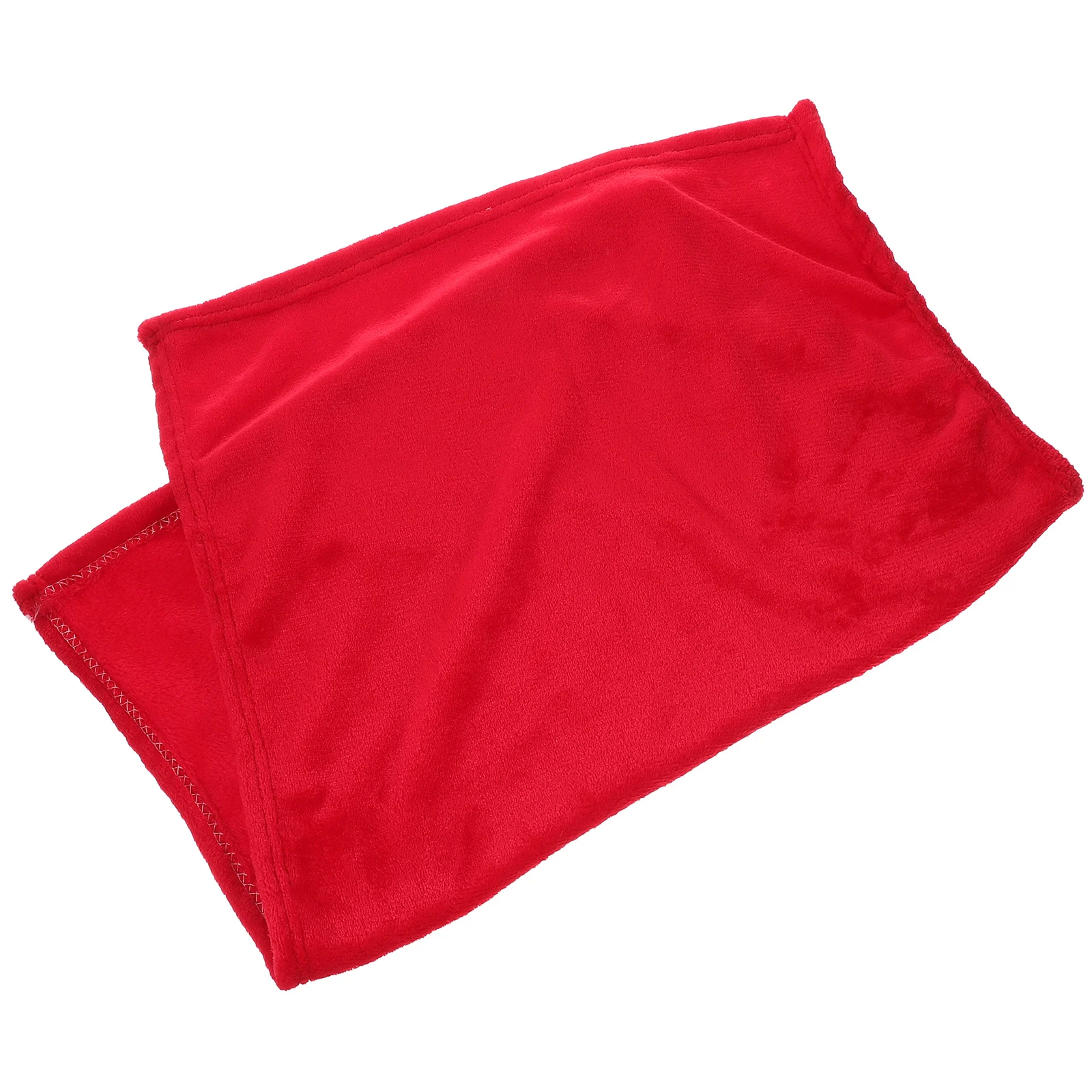 Premium Material Flannel Fleece Pet Blanket Solid Color Red Cozy Warm Lightweight Comfortable Elaborate Needle Stitching