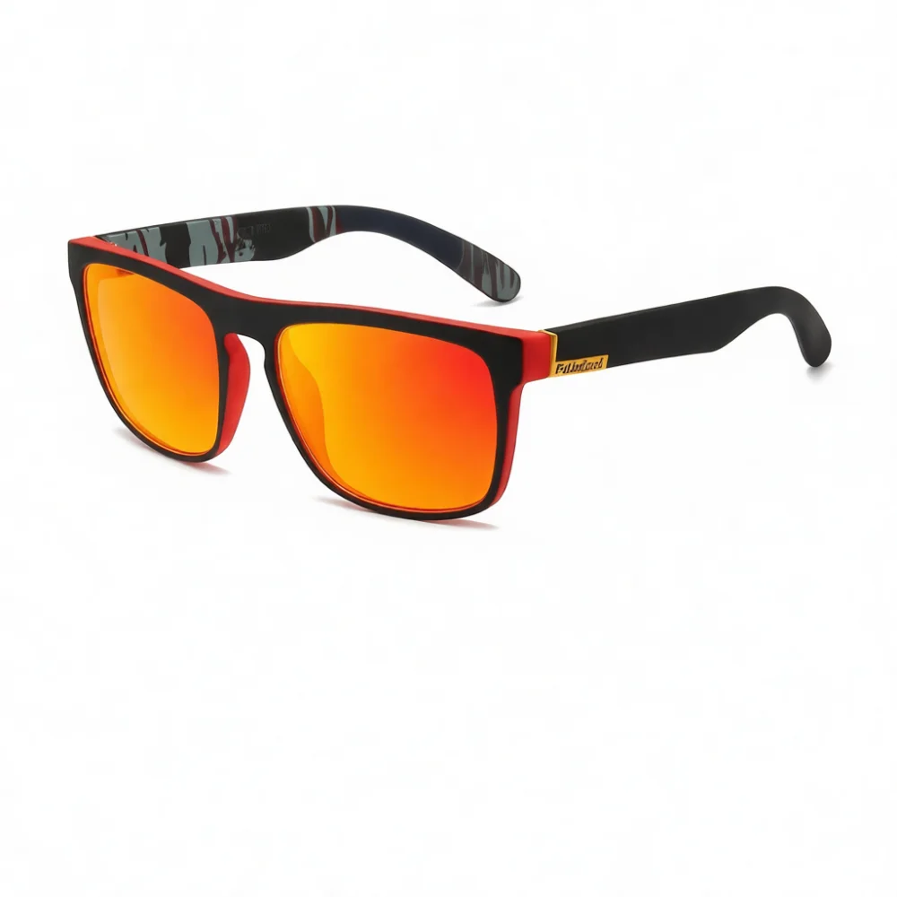 Sporty Mens Polarized Sunglasses Fishing Cycling Outdoor Eyewear UV400 Protection Square Frame Fashion Sun Glasses Shades