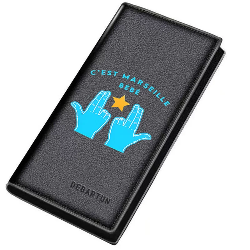 Foam hands star Marseille baby Men's Long Wallets Business Stylish Printing Design Casual Use Christmas Valentine's Father's Day