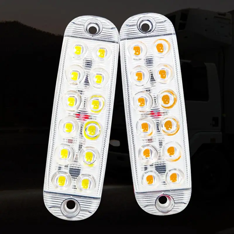 1Pc 12 LED Clearance Lights LED Flashing Warning Light 12V-80V RVs Trailer Car Truck Signal Lamp Indicator Light Traffic Lights