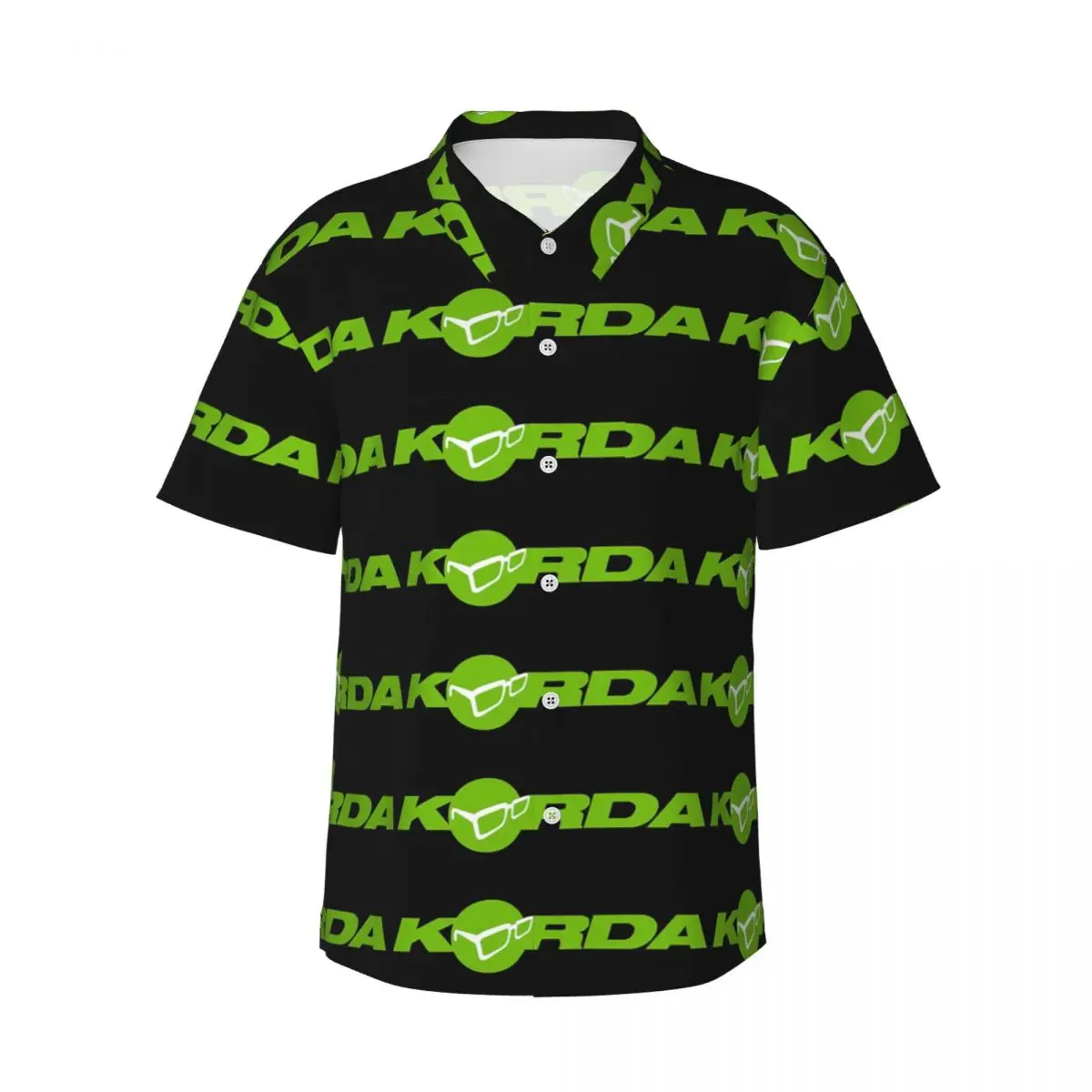 

Мужские рубашки с логотипом Korda Fishing, гавайская рубашка с коротким рукавом, забавные топы с лацканами для летнего пляжа