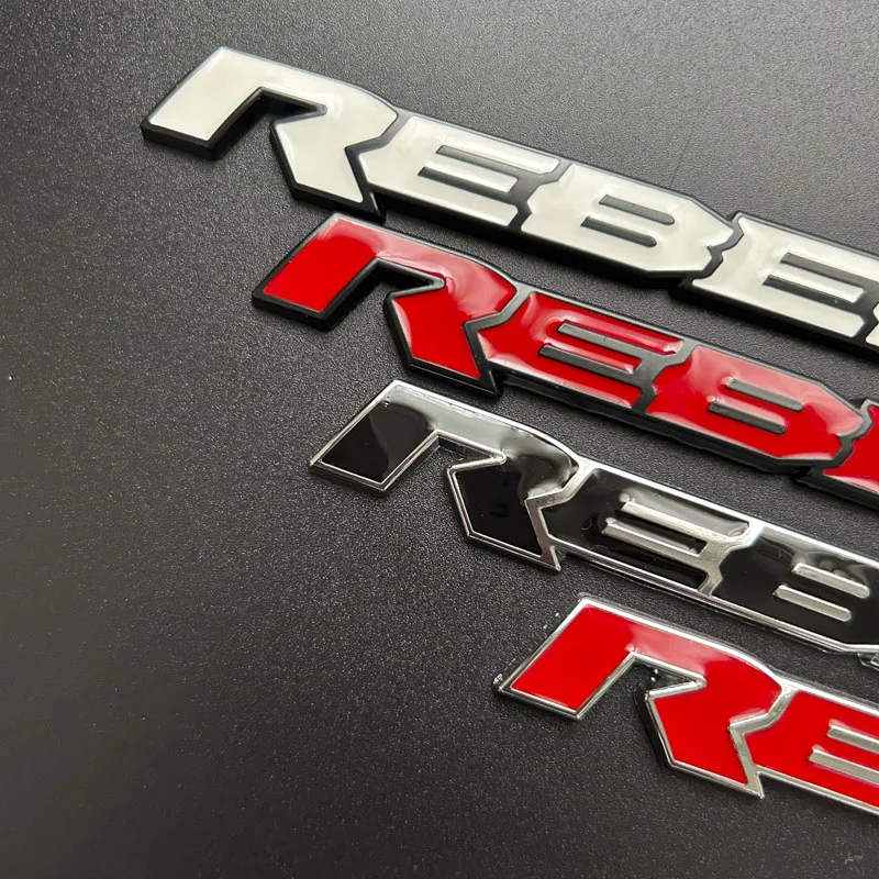 

3D Metal Car Styling Body Side Rear Trunk Sticker REBEL Badge Emblem For RAM 1500 2500 Personalized replacement Accessories