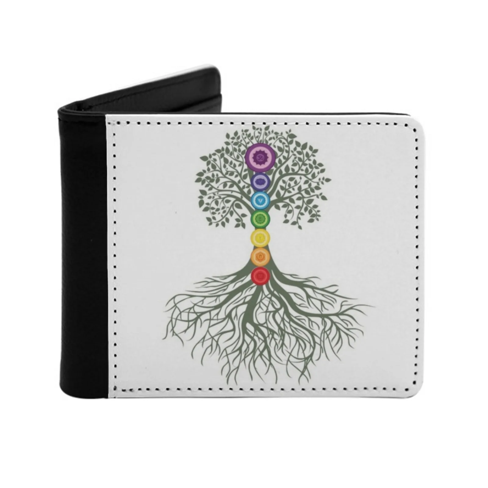 Kundalini Yoga Shirt Sat Nam T Shirt Kundalini Chakra Shirt Men's Wallet Pu Leather Wallet Multifunction Credit Card Purse