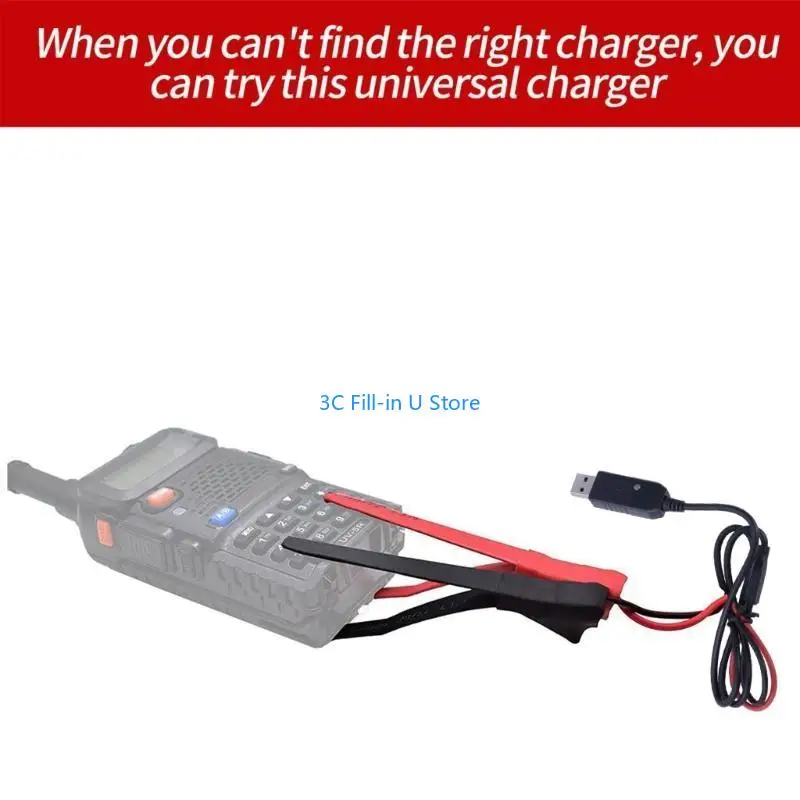 

G8TA Charger-Cable for UV-5R BF-888S TYT-Retevis Charging-Clamp with Light