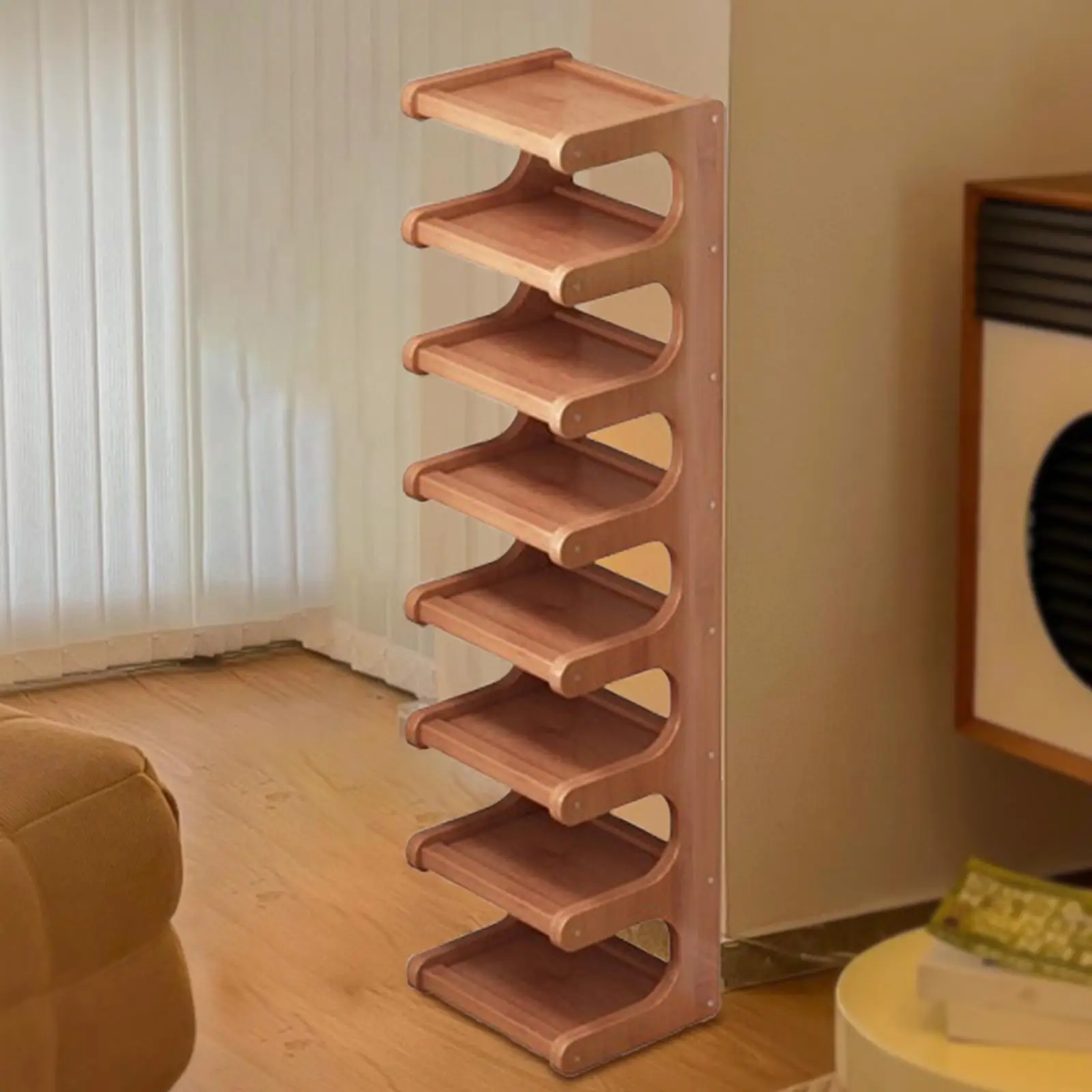 Vertical Shoe Rack Narrow Shoe Tower for Front Door Bedroom Living Room